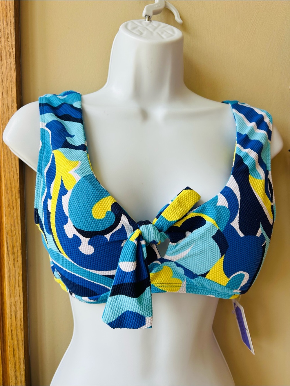 Tommy Bahama Island Cays Swirl Tide wide strap Bikini Top - Small - New